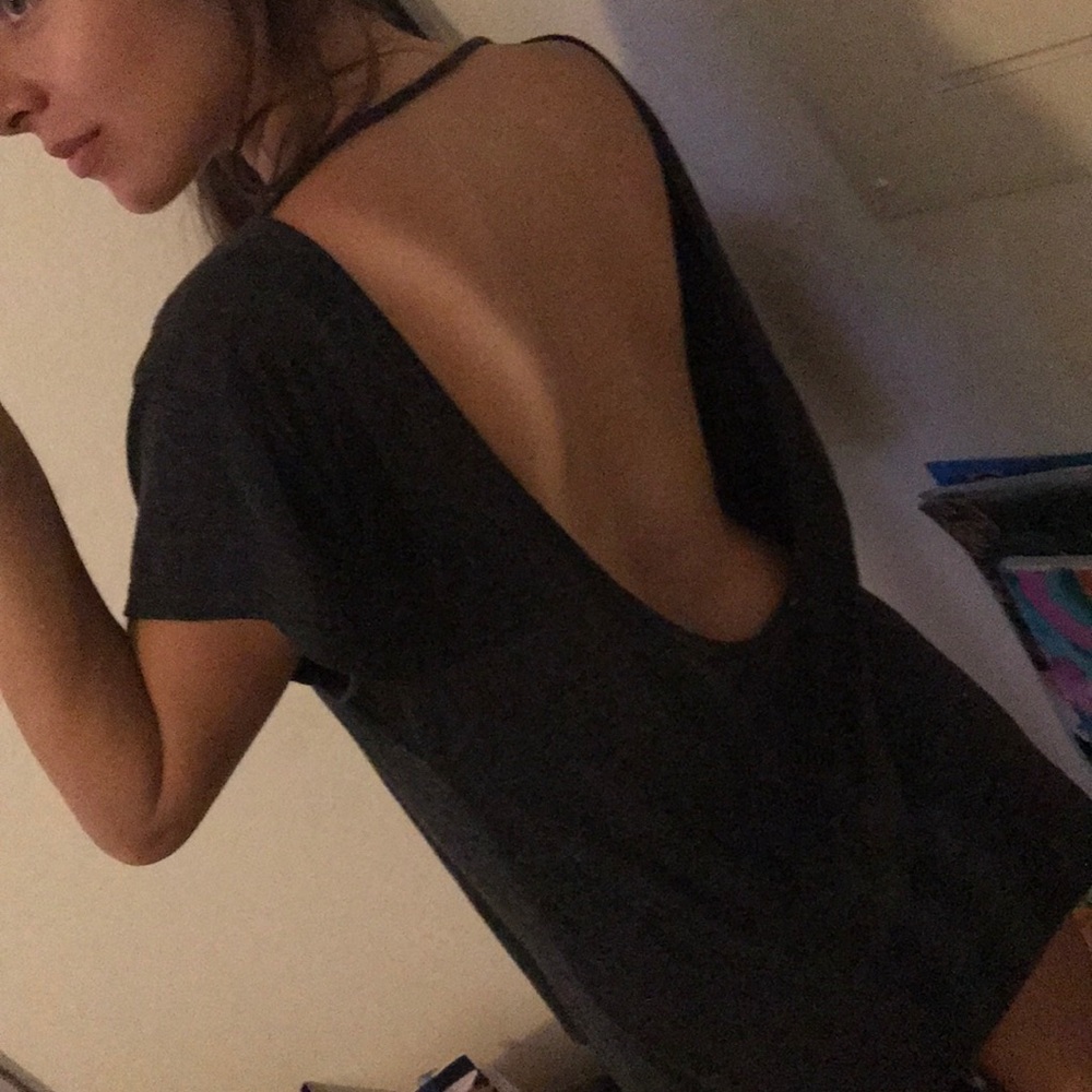 Gray loose tee